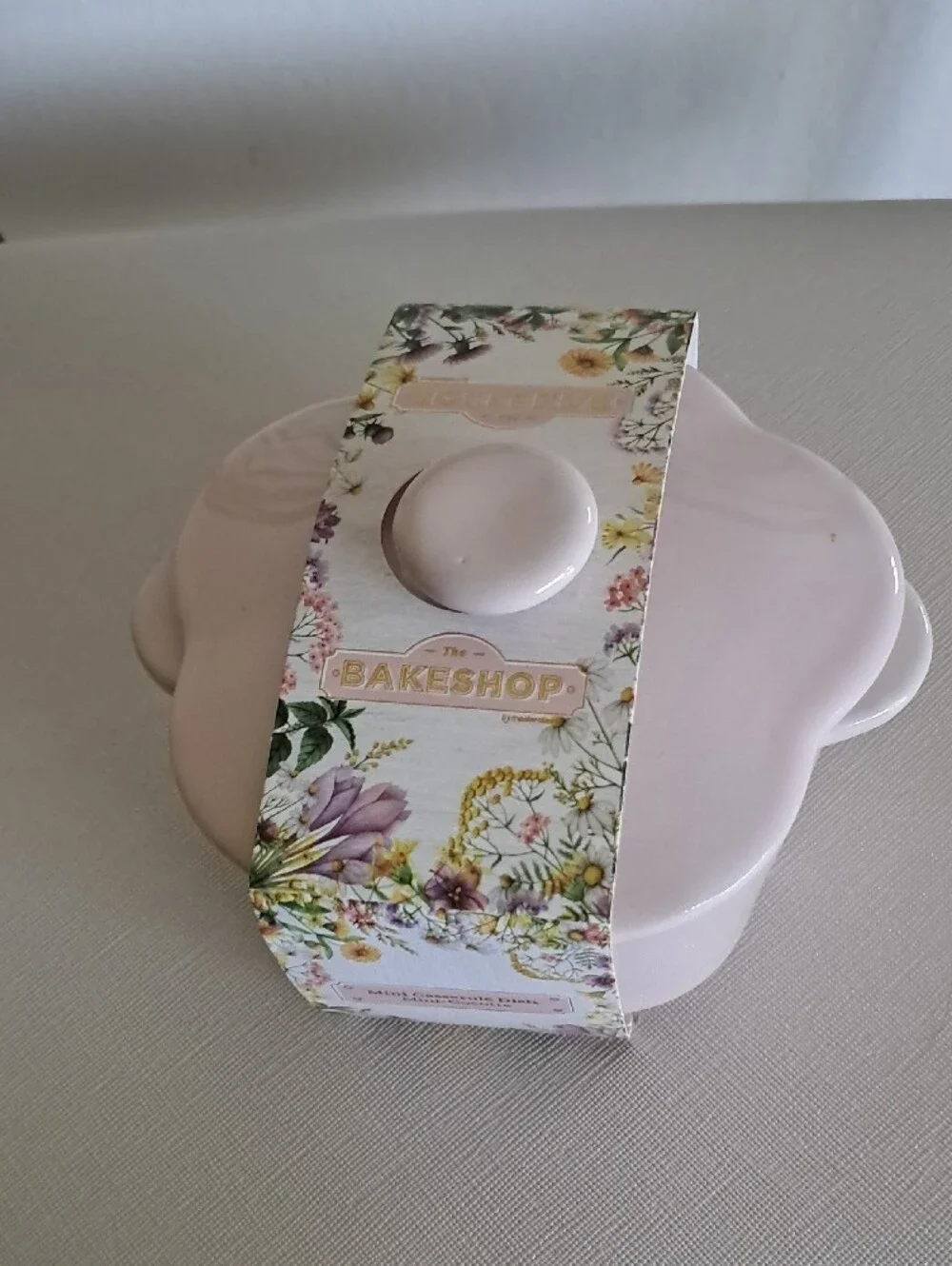 Pastel Pink Ceramic Mini Casserole Dish